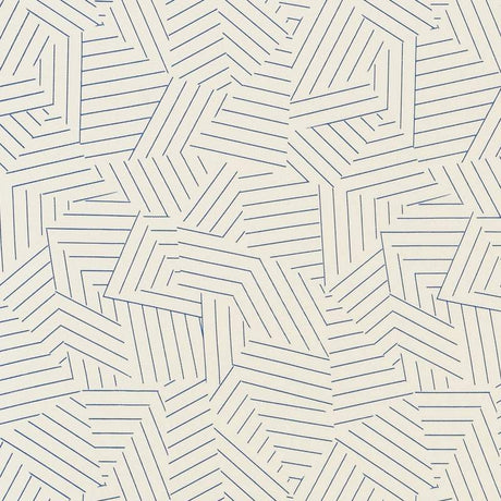 Schumacher Deconstructed Stripe II Cobalt 176701 Indoor / Outdoor Prints and Wovens Collection Upholstery Fabric