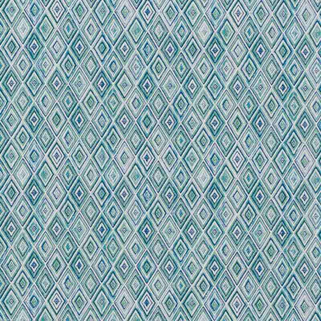 Schumacher Diamond Strie Peacock 75920 Indoor / Outdoor Prints and Wovens Collection Upholstery Fabric