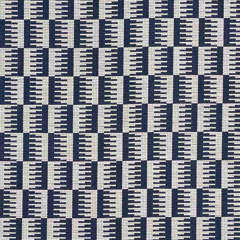 Schumacher Dovetail Navy 73320 Indoor / Outdoor Prints and Wovens Collection Upholstery Fabric