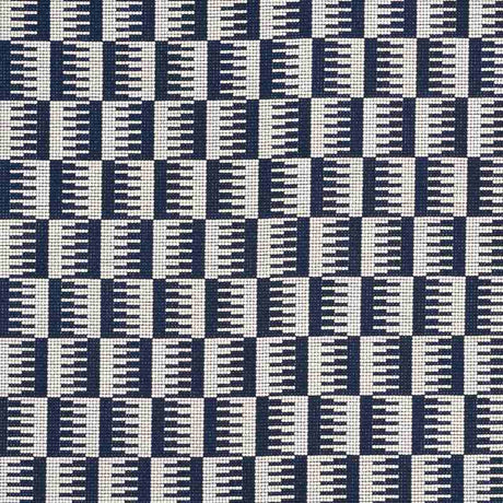 Schumacher Dovetail Navy 73320 Indoor / Outdoor Prints and Wovens Collection Upholstery Fabric