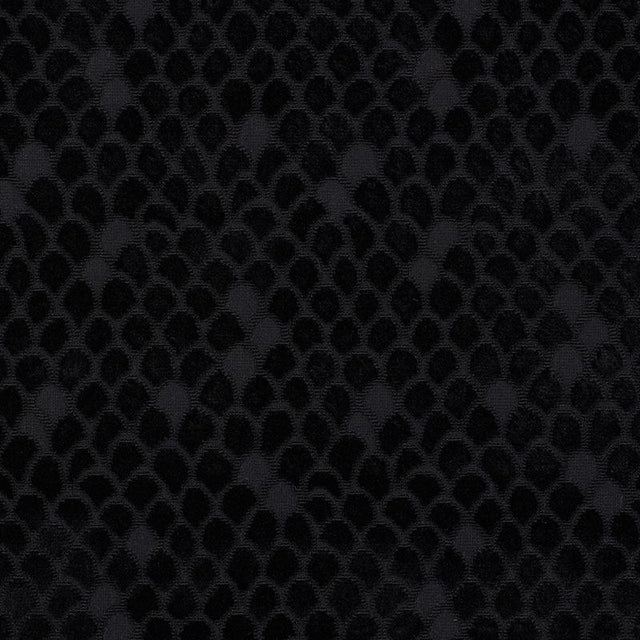 Schumacher Esther Velvet Onyx 72773 Cut and Patterned Velvets Collection Indoor Upholstery Fabric