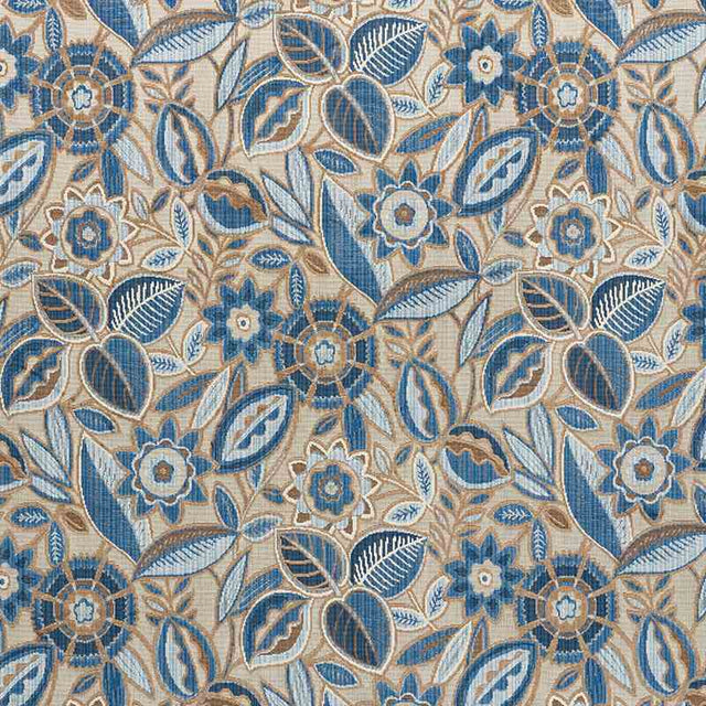 Schumacher Garland Velvet Blue 77761 Cut and Patterned Velvets Collection Indoor Upholstery Fabric