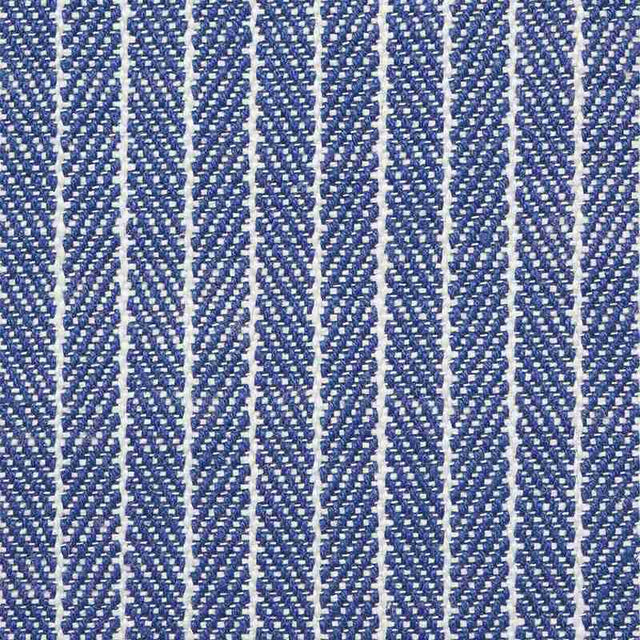 Schumacher Garter Stripe Blue 76672 Indoor / Outdoor Linen Collection Upholstery Fabric
