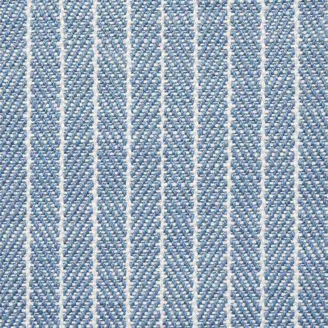 Schumacher Garter Stripe Sky 76671 Indoor / Outdoor Linen Collection Upholstery Fabric