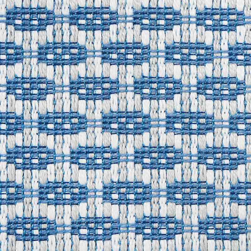 Schumacher Hickox Blue 76651 Indoor / Outdoor Linen Collection Upholstery Fabric