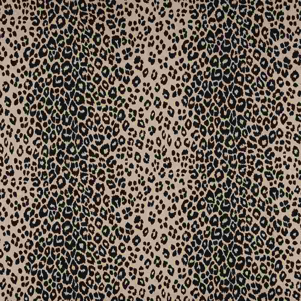 Schumacher Iconic Leopard Ebony / Natural 175725 Schumacher Classics Collection Indoor Upholstery Fabric