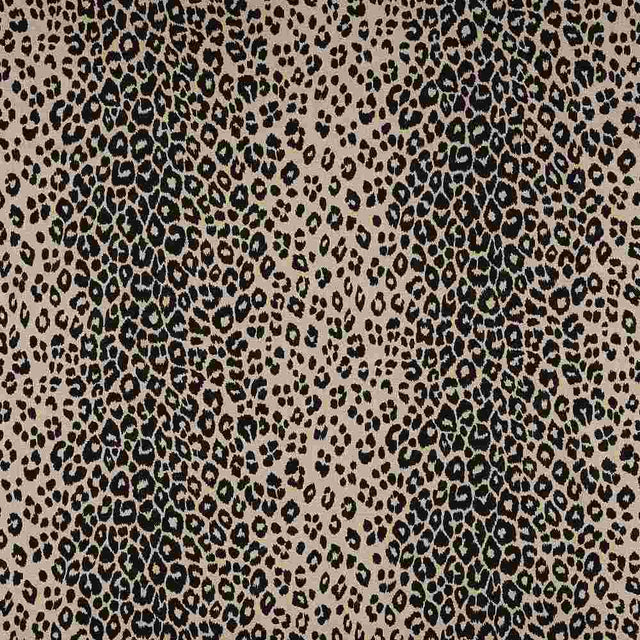 Schumacher Iconic Leopard Ebony / Natural 175725 Schumacher Classics Collection Indoor Upholstery Fabric
