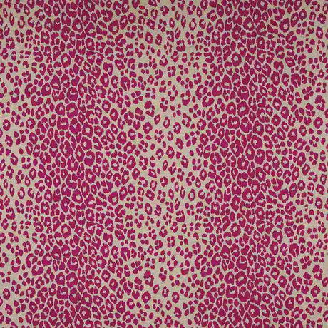 Schumacher Iconic Leopard Fuchsia / Natural 175723 Schumacher Classics Collection Indoor Upholstery Fabric