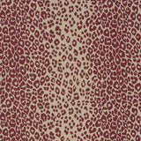 Schumacher Iconic Leopard Raisin / Natural 175726 Schumacher Classics Collection Indoor Upholstery Fabric