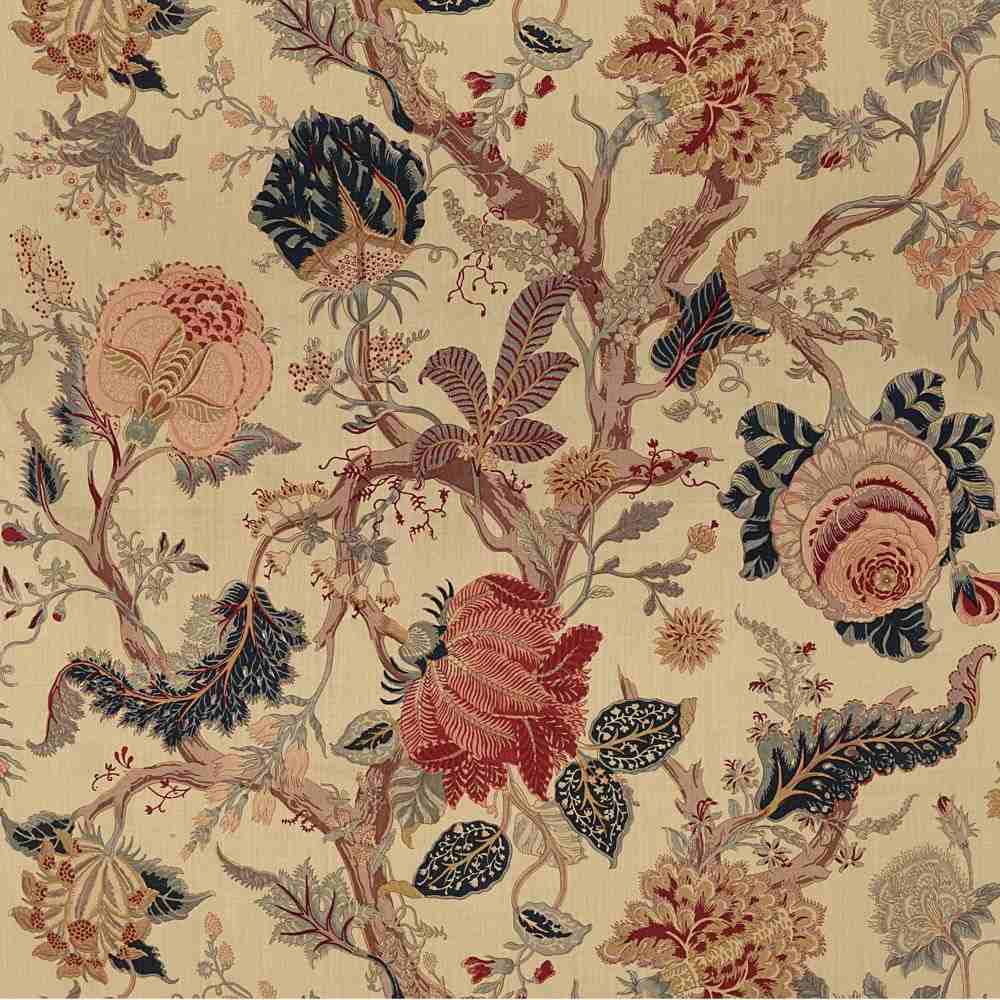 Schumacher Indian Arbre Tea 175780 Schumacher Classics Collection Indoor Upholstery Fabric