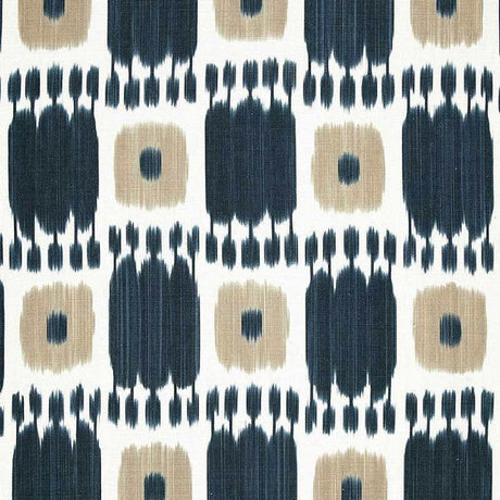Schumacher Kandira Indigo 174402 Ikat Collection Indoor Upholstery Fabric