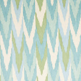 Schumacher Kashgar Velvet Ikat Mineral and Leaf 176103 Cut and Patterned Velvets Collection Indoor Upholstery Fabric