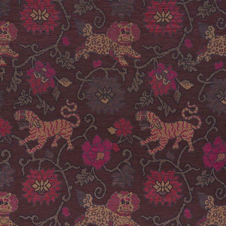 Schumacher Khotan Weave Aubergine 62683 Schumacher Classics Collection Indoor Upholstery Fabric