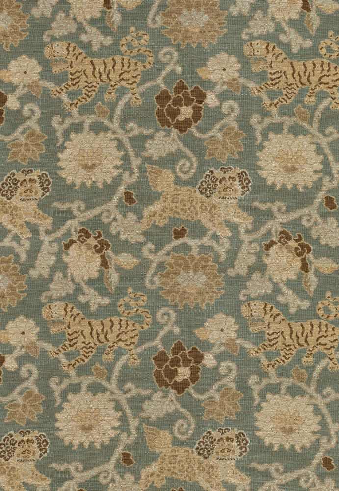 Schumacher Khotan Weave Mineral 62681 Schumacher Classics Collection Indoor Upholstery Fabric