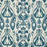 Schumacher Kiva Embroidered Ikat Lapis 69480 Ikat Collection Indoor Upholstery Fabric