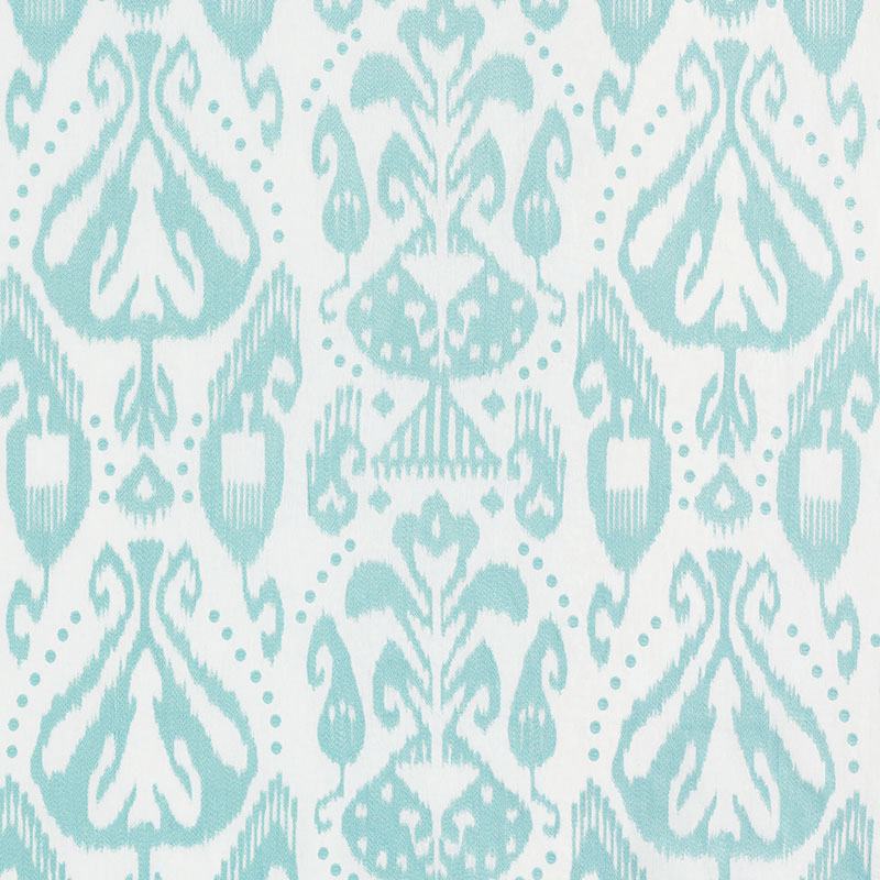 Schumacher Kiva Embroidered Ikat Sky 69481 Ikat Collection Indoor Upholstery Fabric