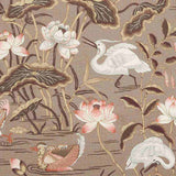 Schumacher Lotus Garden Mocha 172934 Schumacher Classics Collection Indoor Upholstery Fabric