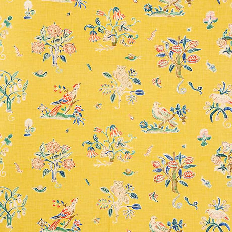 Schumacher Magical Menagerie Yellow 176751 Schumacher Classics Collection Indoor Upholstery Fabric