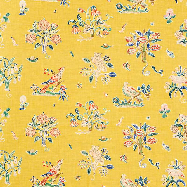 Schumacher Magical Menagerie Yellow 176751 Schumacher Classics Collection Indoor Upholstery Fabric