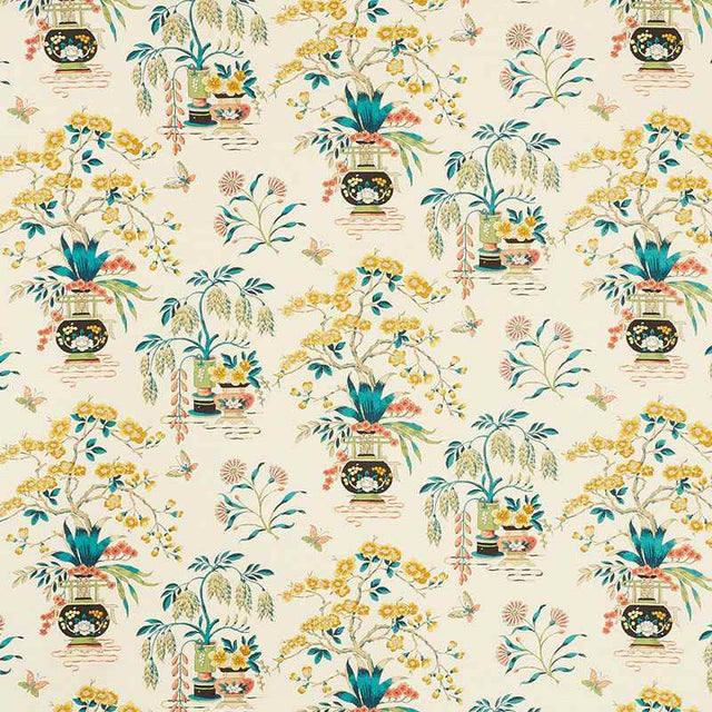 Schumacher Ming Vase Multi 176732 Schumacher Classics Collection Indoor Upholstery Fabric