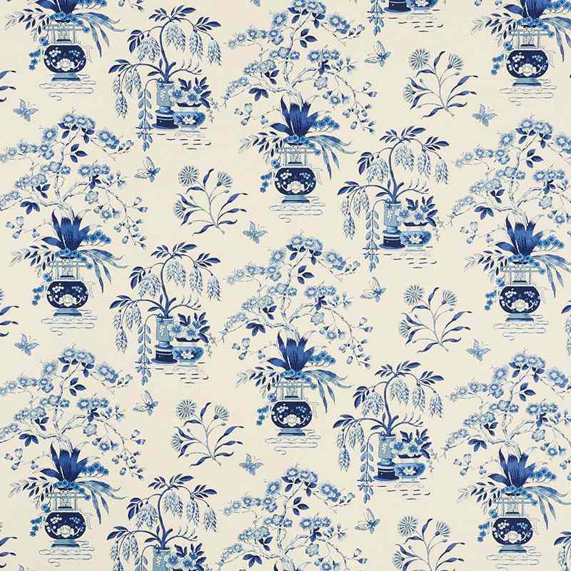 Schumacher Ming Vase Porcelain 176733 Schumacher Classics Collection Indoor Upholstery Fabric