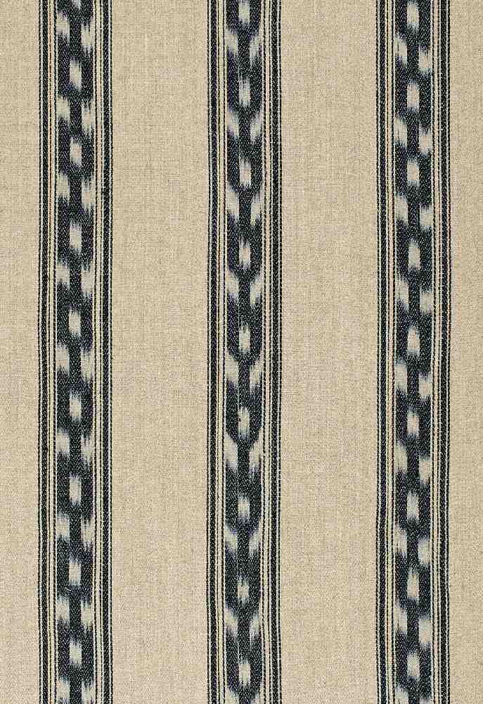 Schumacher Mojave Ikat Stripe Ebony 67510 Ikat Collection Indoor Upholstery Fabric