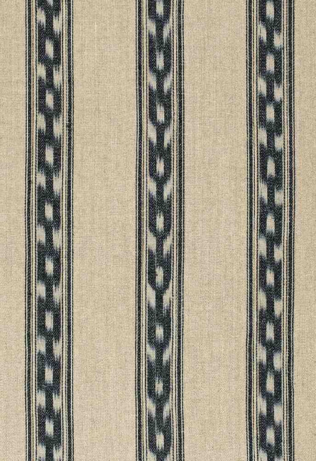 Schumacher Mojave Ikat Stripe Ebony 67510 Ikat Collection Indoor Upholstery Fabric