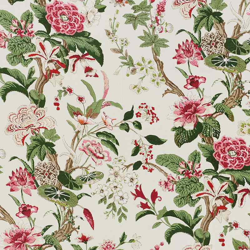 Schumacher Nymphaea Fuchsia 176761 Schumacher Classics Collection Indoor Upholstery Fabric