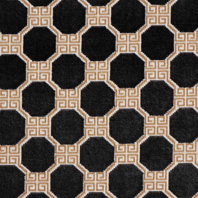 Schumacher Octavia Velvet Onyx 72795 Cut and Patterned Velvets Collection Indoor Upholstery Fabric