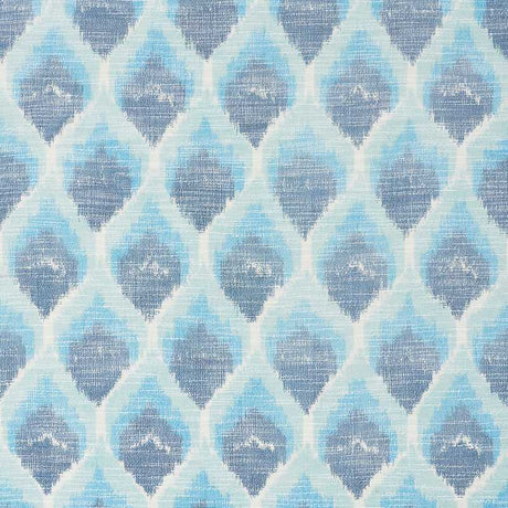 Schumacher Odisha Ikat Blues 72641 Ikat Collection Indoor Upholstery Fabric