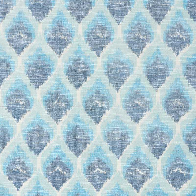 Schumacher Odisha Ikat Blues 72641 Ikat Collection Indoor Upholstery Fabric
