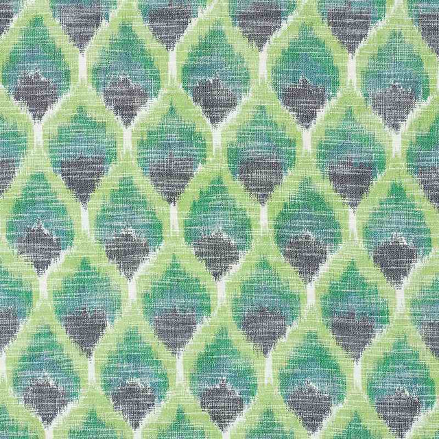 Schumacher Odisha Ikat Greens 72640 Ikat Collection Indoor Upholstery Fabric