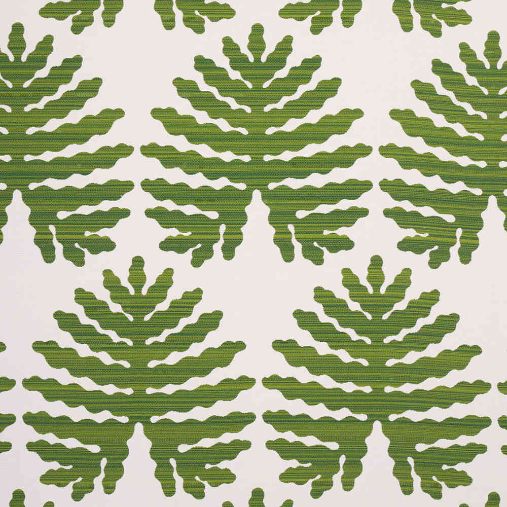Schumacher Palma Sola Green 79181 Moon River Collection Upholstery Fabric