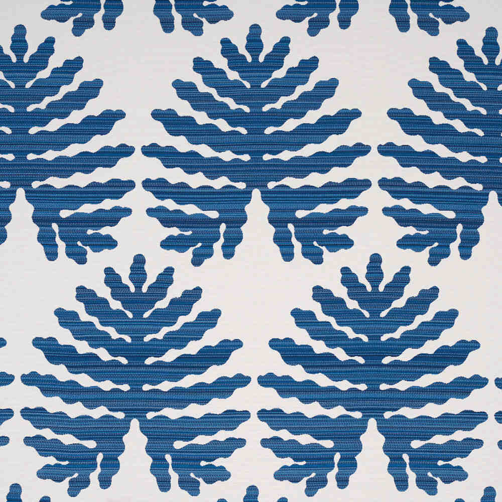 Schumacher Palma Sola Navy 79180 Moon River Collection Upholstery Fabric