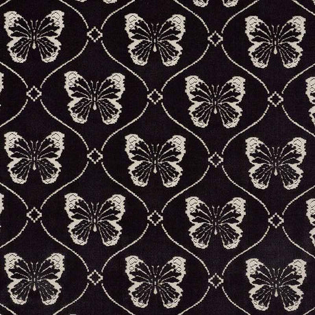 Schumacher Papillon Velvet Onyx 72960 Cut and Patterned Velvets Collection Indoor Upholstery Fabric