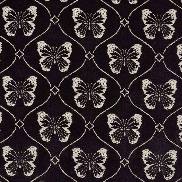 Schumacher Papillon Velvet Onyx 72960 Cut and Patterned Velvets Collection Indoor Upholstery Fabric