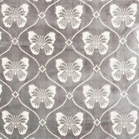 Schumacher Papillon Velvet Pewter 72961 Cut and Patterned Velvets Collection Indoor Upholstery Fabric