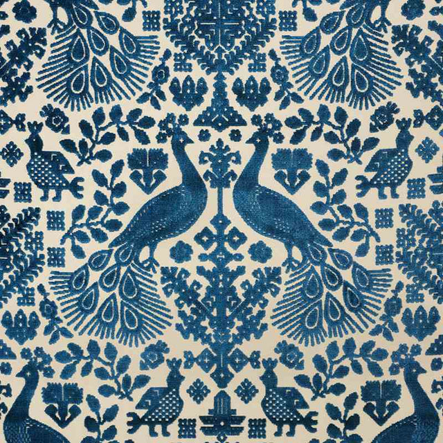 Schumacher Pavone Velvet Peacock 72973 Cut and Patterned Velvets Collection Indoor Upholstery Fabric