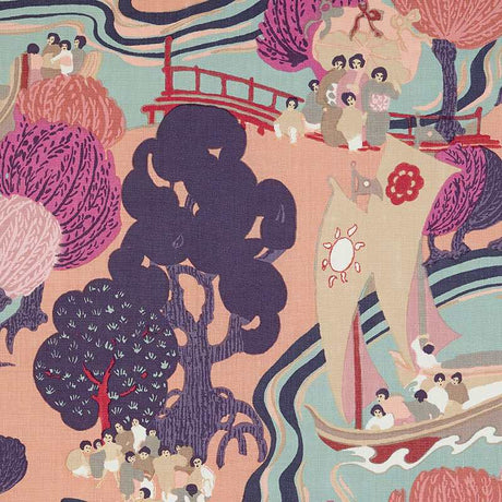 Schumacher Pearl River Blush 173062 Schumacher Classics Collection Indoor Upholstery Fabric