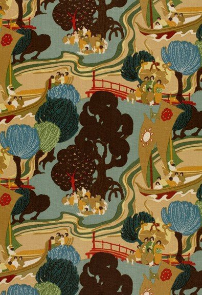 Schumacher Pearl River Jade 173061 Schumacher Classics Collection Indoor Upholstery Fabric