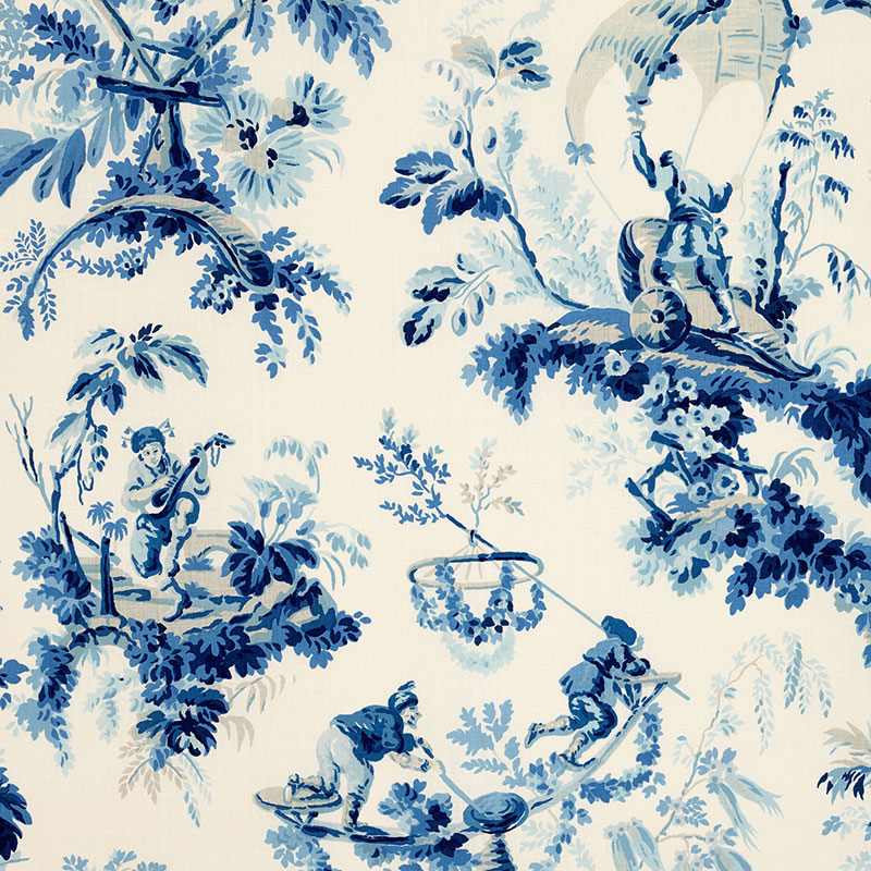 Schumacher Plaisirs De La Chine Porcelain 172852 Schumacher Classics Collection Indoor Upholstery Fabric