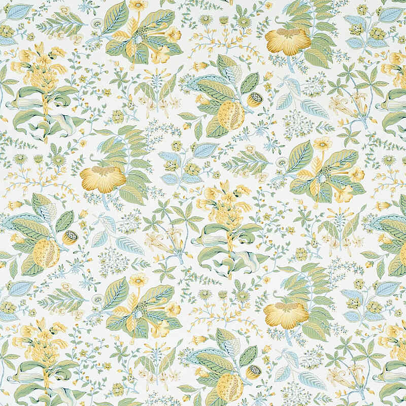 Schumacher Pomegranate Botanical Citron 178123 Schumacher Classics Collection Indoor Upholstery Fabric