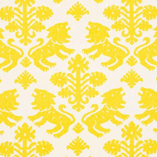 Schumacher Regalia Yellow 177301 Schumacher Classics Collection Indoor Upholstery Fabric