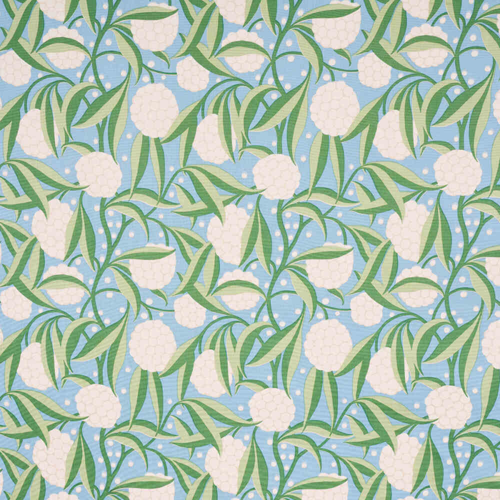 Schumacher Rubus Cotton Linen Delft 180070 Moon River Collection Indoor Upholstery Fabric