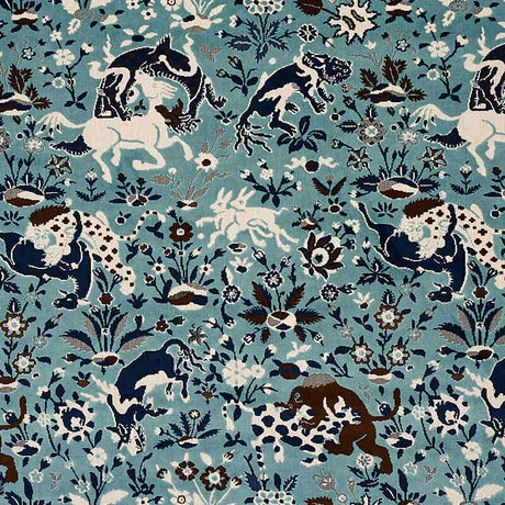 Schumacher Saint Ambrose Velvet Cadet 80171 Cut and Patterned Velvets Collection Indoor Upholstery Fabric