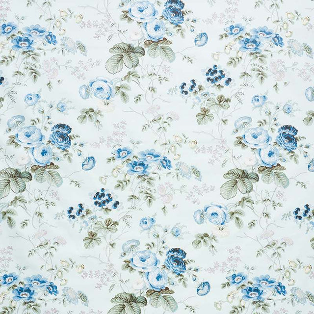 Schumacher Salisbury Chintz Celadon 178150 Schumacher Classics Collection Indoor Upholstery Fabric