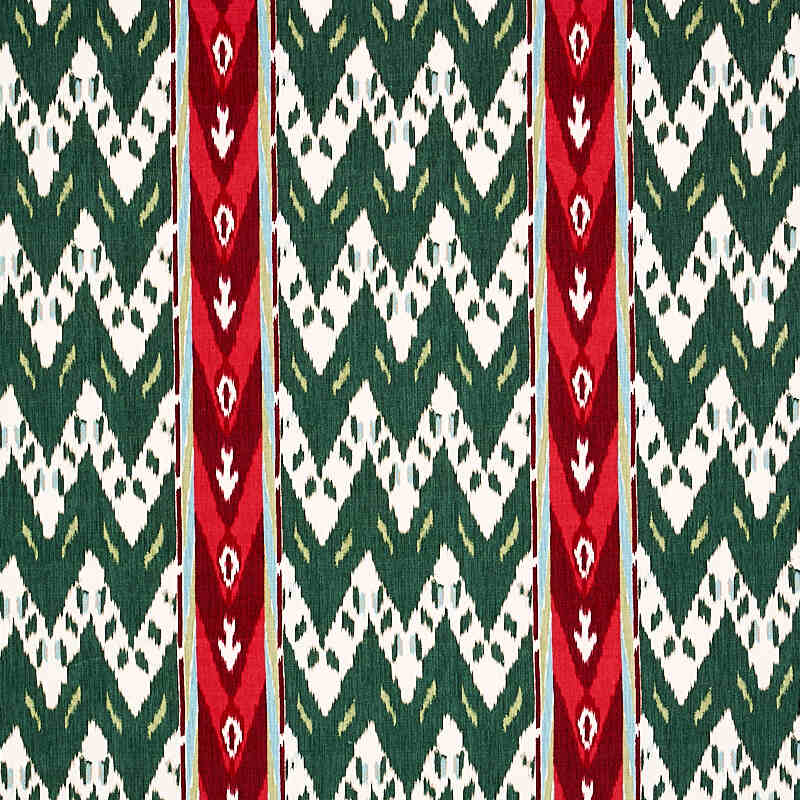 Schumacher Samar Ikat Velvet Green 80241 Cut and Patterned Velvets Collection Indoor Upholstery Fabric