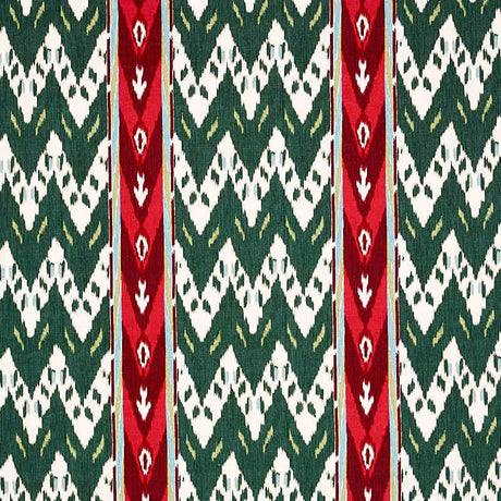 Schumacher Samar Ikat Velvet Green 80241 Cut and Patterned Velvets Collection Indoor Upholstery Fabric