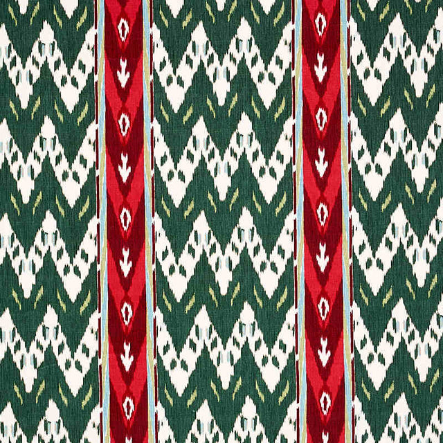 Schumacher Samar Ikat Velvet Green 80241 Cut and Patterned Velvets Collection Indoor Upholstery Fabric