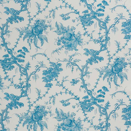 Schumacher San Cristobal Toile Peacock 178731 Schumacher Classics Collection Indoor Upholstery Fabric